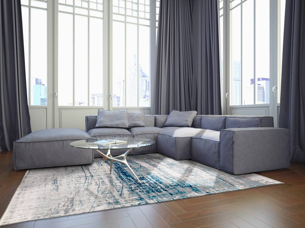 California Blue vloerkleed | Maat: 280 × 390 cm