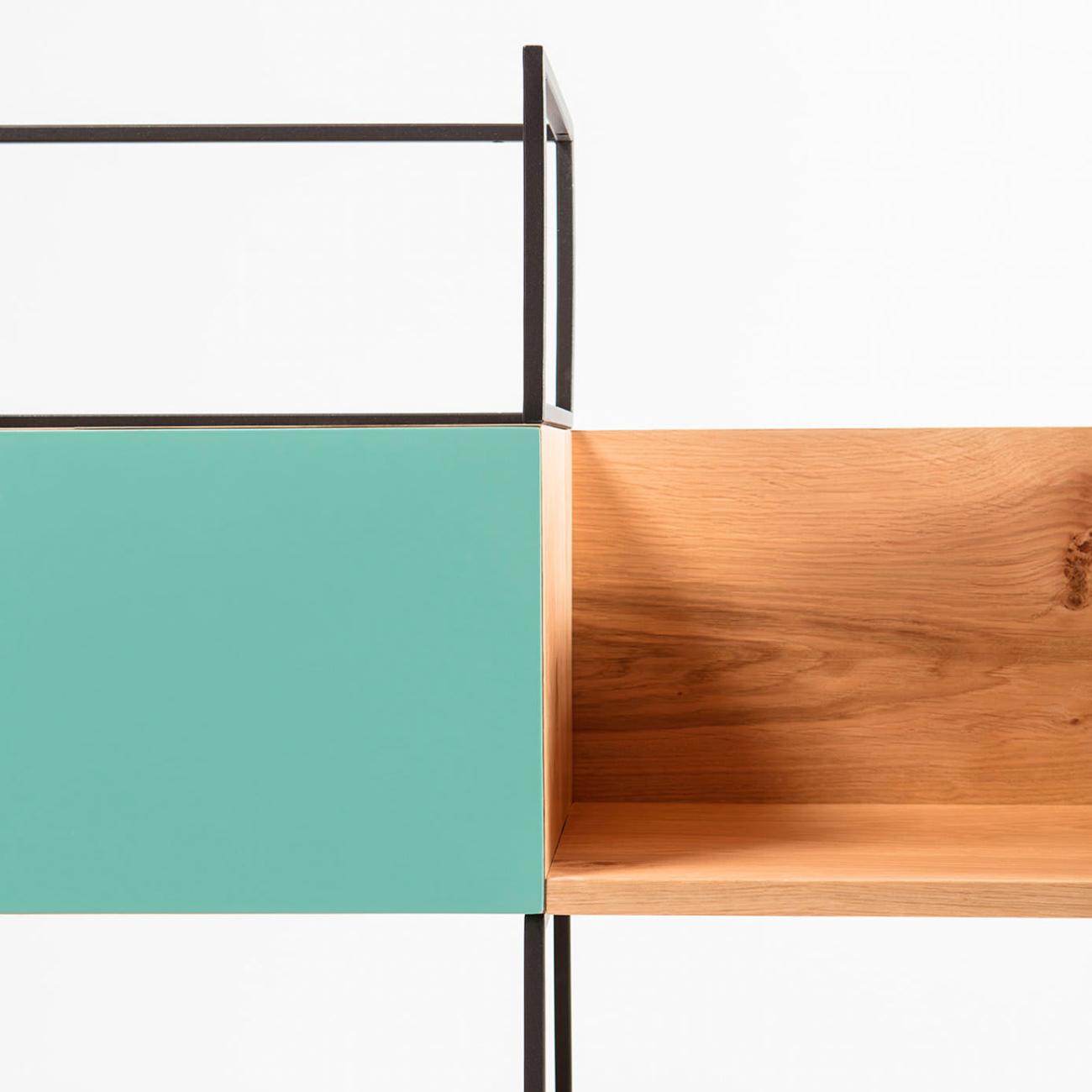 Bibliothèque ouverte en bois