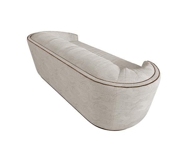 Canapé courbé beige Premium Comfort