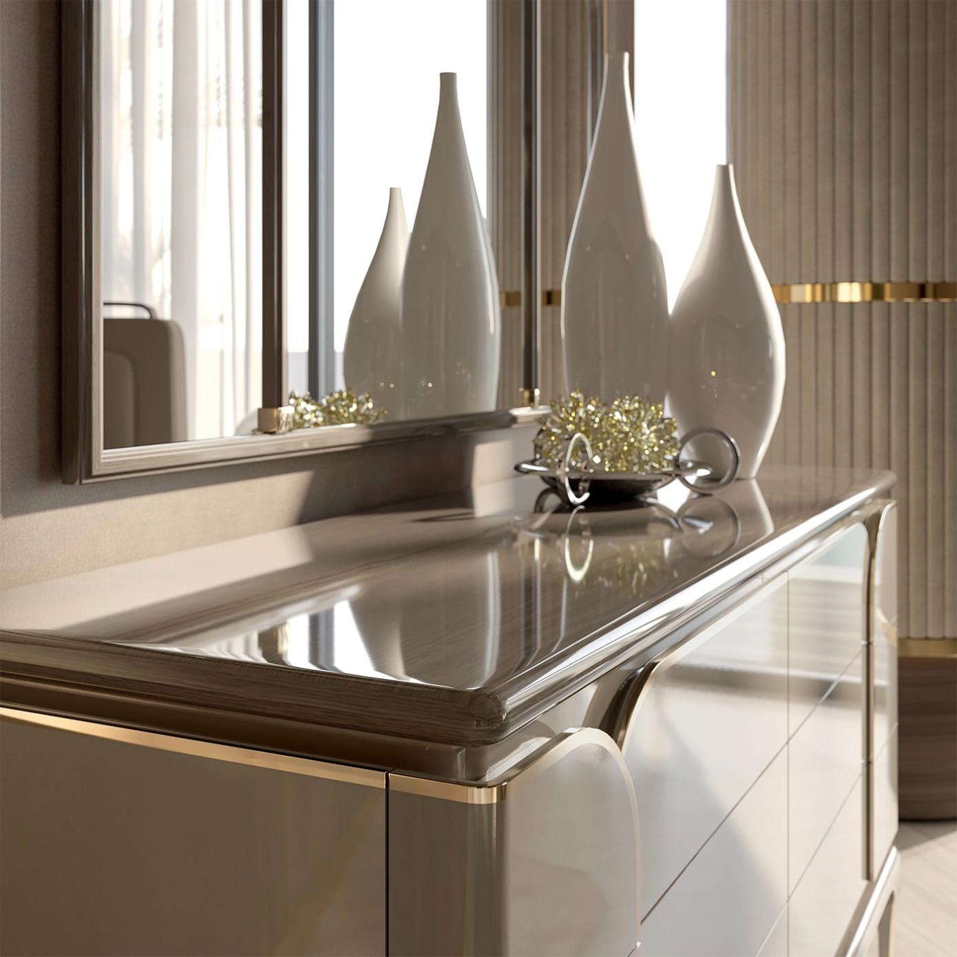 Commode beige de luxe 4 portes | Configuration: Zonder spiegel Commode beige de luxe 4 portes | Configuration: Zonder spiegel
