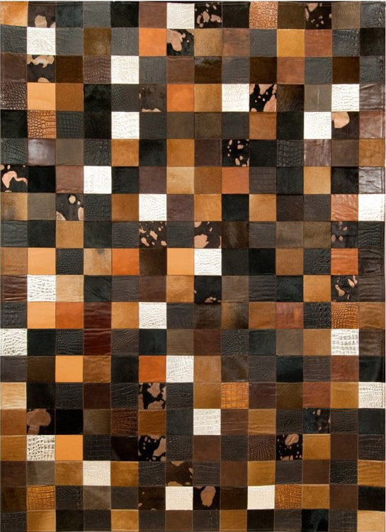 Tapis en peau de vache Mosaic multicolore | Taille: 140 × 200 cm Tapis en peau de vache Mosaic multicolore | Taille: 140 × 200 cm