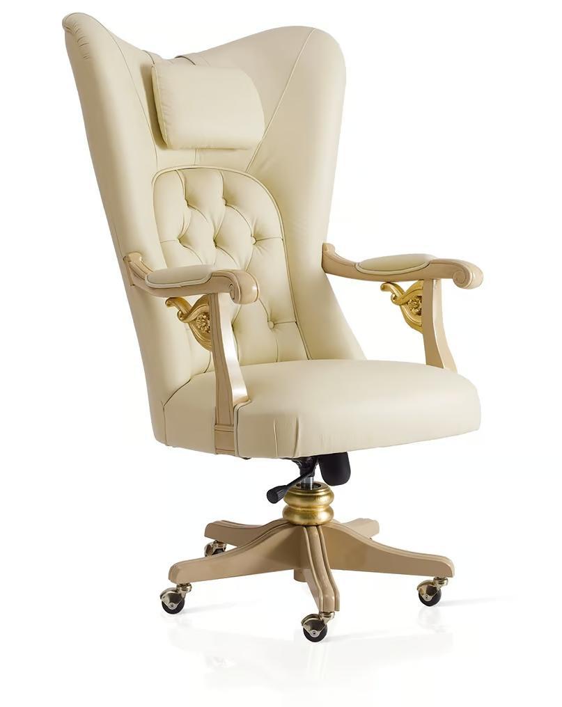 Fauteuil pivotant en cuir Harmony