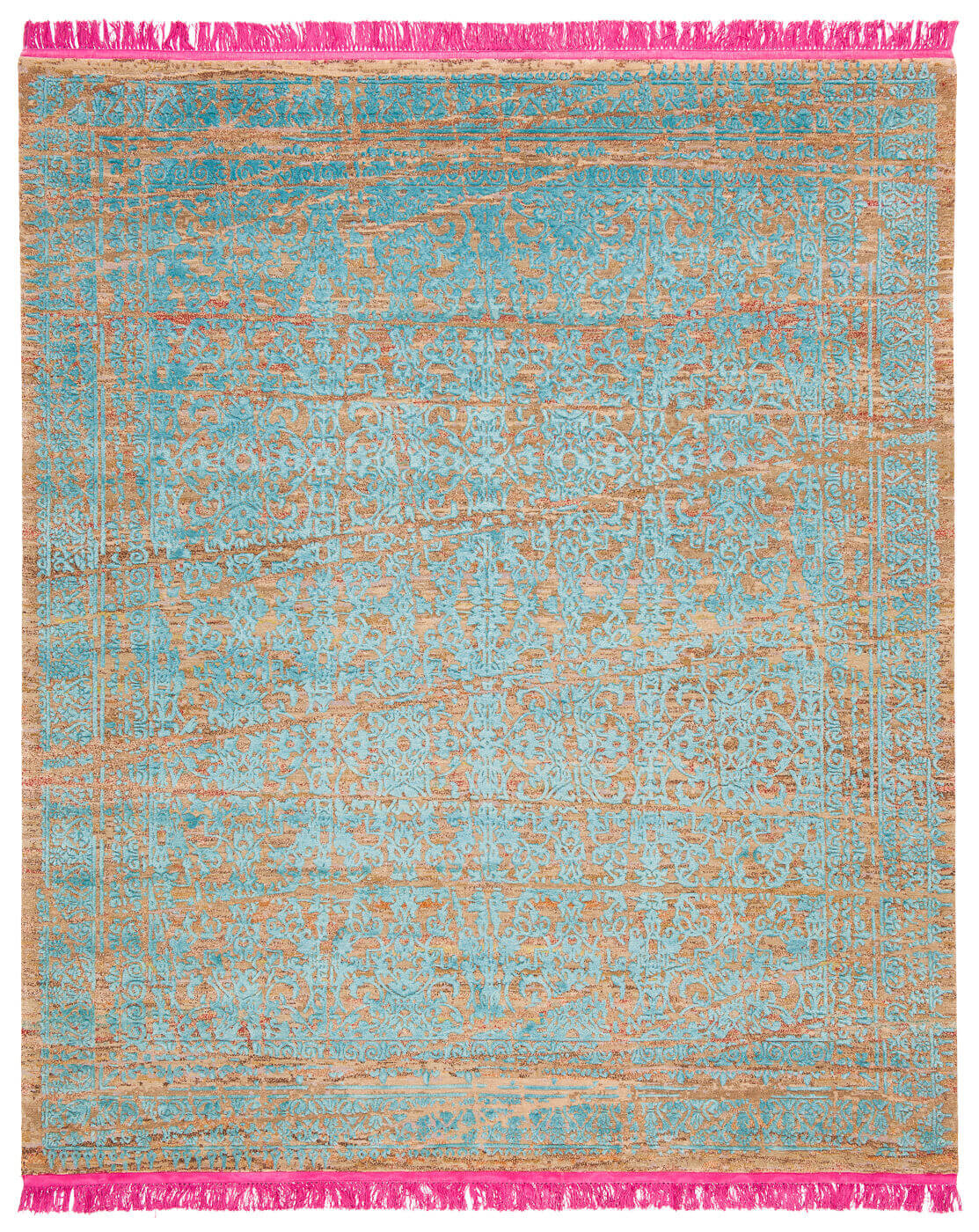 Tapis Ferrara Radi Wrapped rose aqua | Taille: 450 × 550 cm