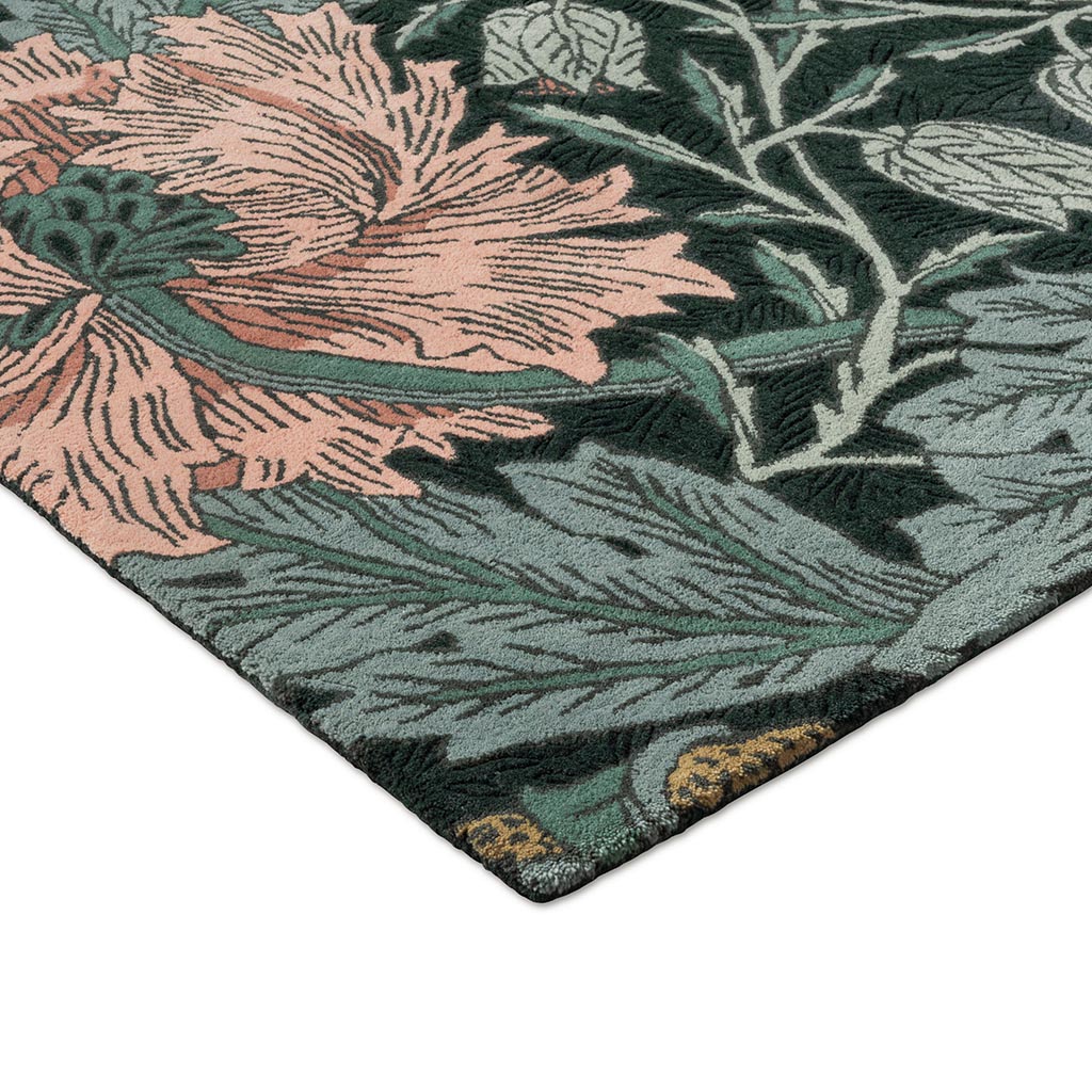 Tapis Honeysuckle & Tulip Teal design | Taille: 170 × 240 cm
