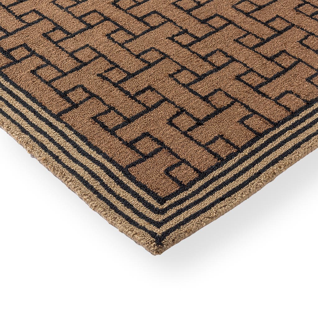 Tapis d’extérieur Monogram brun | Taille: 250 × 350 cm