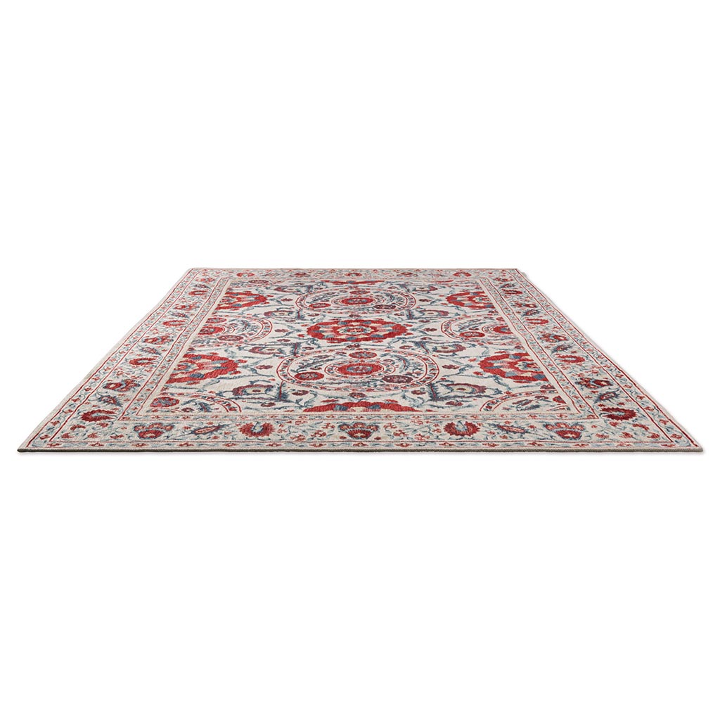 Anthos rood indigo designer vloerkleed