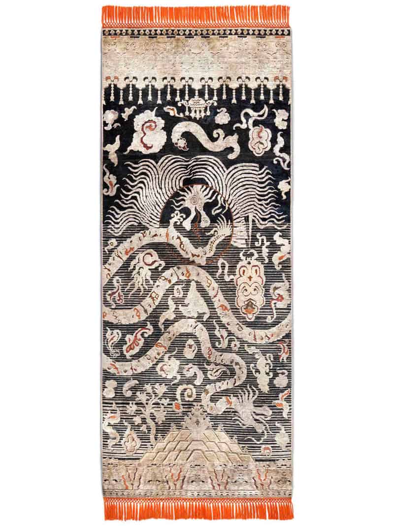 Dragon handgeknoopt tapijt | Maat: 120 × 365 cm