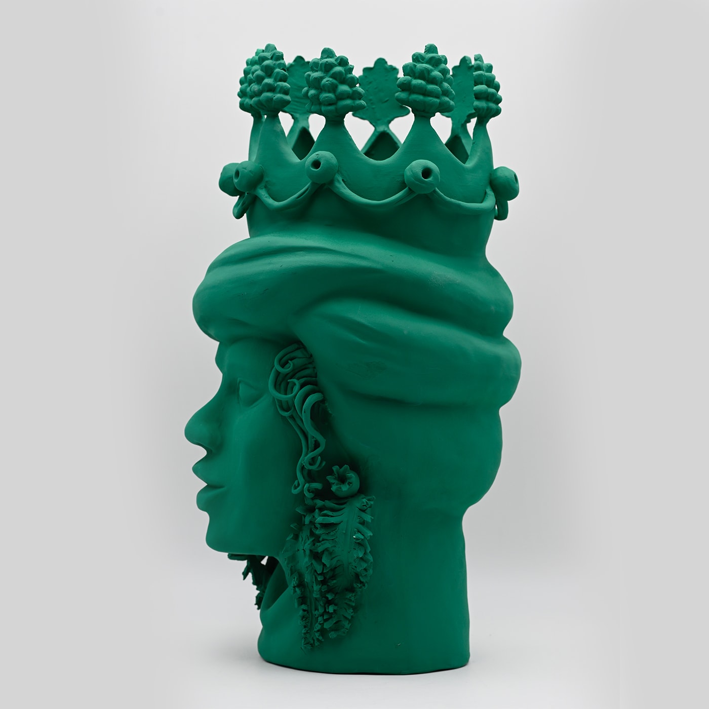 Moorkop groene sculptuur
