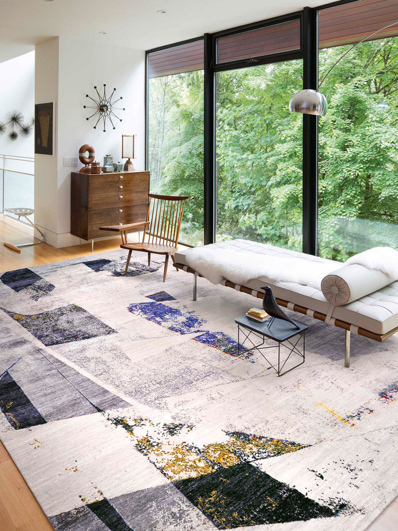 Tapis tissé main Original gris