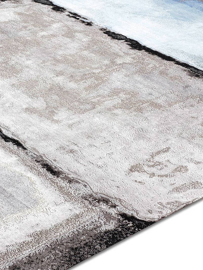 Tapis de luxe fait main Agra charcoal