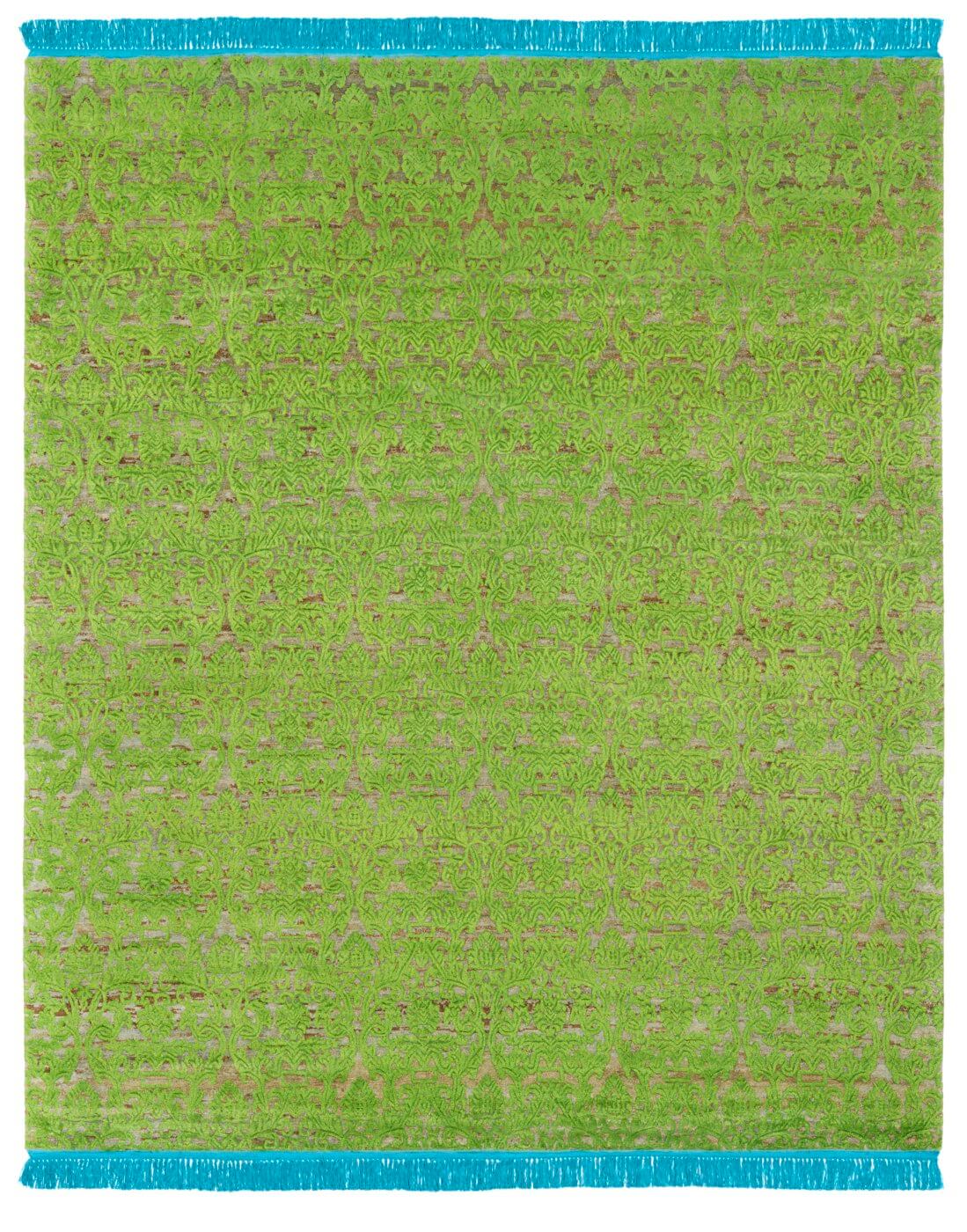 Roma Radi Deluxe blauw groen tapijt | Maat: 450 × 550 cm