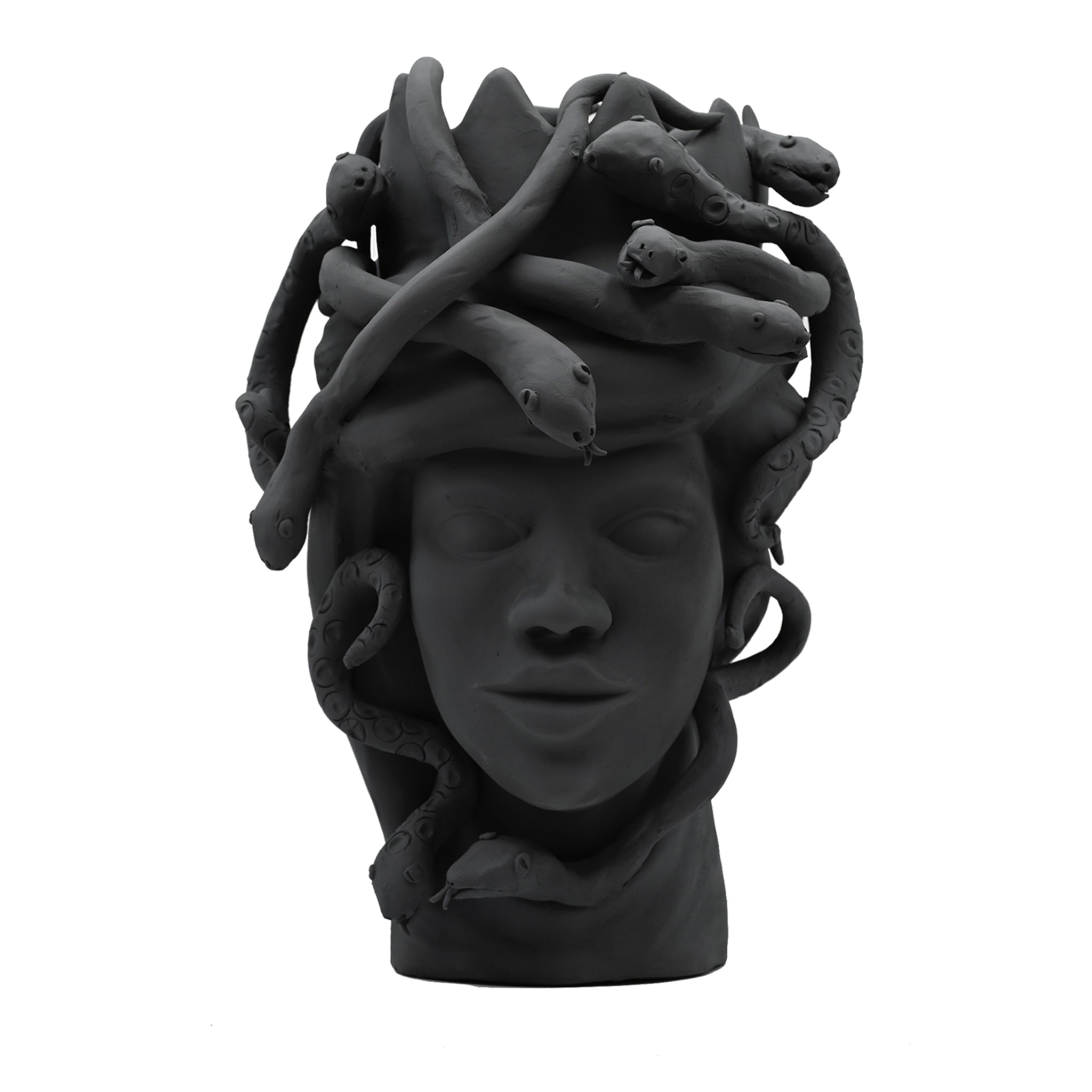 Sculpture artisanale gris foncé Moorkop