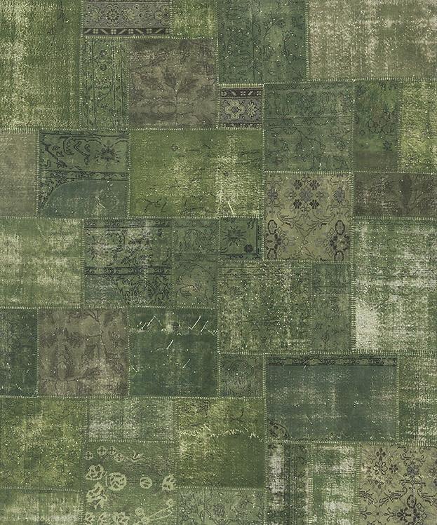 Groen patchwork tapijt | Maat: 275 × 365 cm