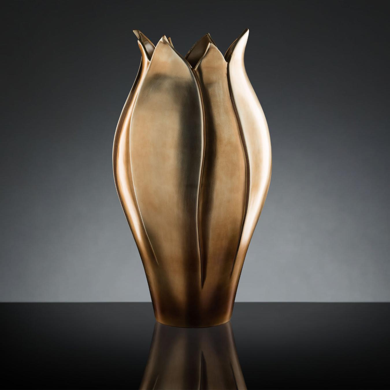 Vase Tulip en laiton