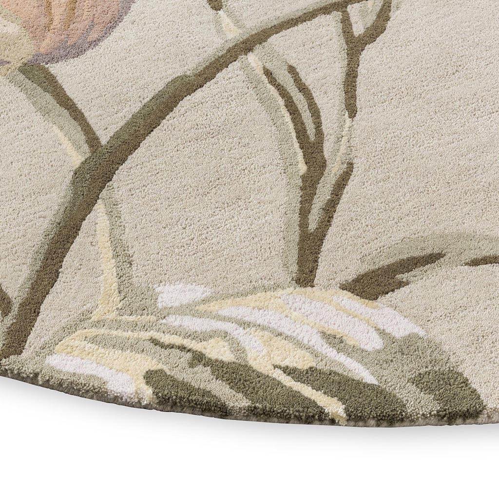 Tapis rond Gosford naturel/vert sauge