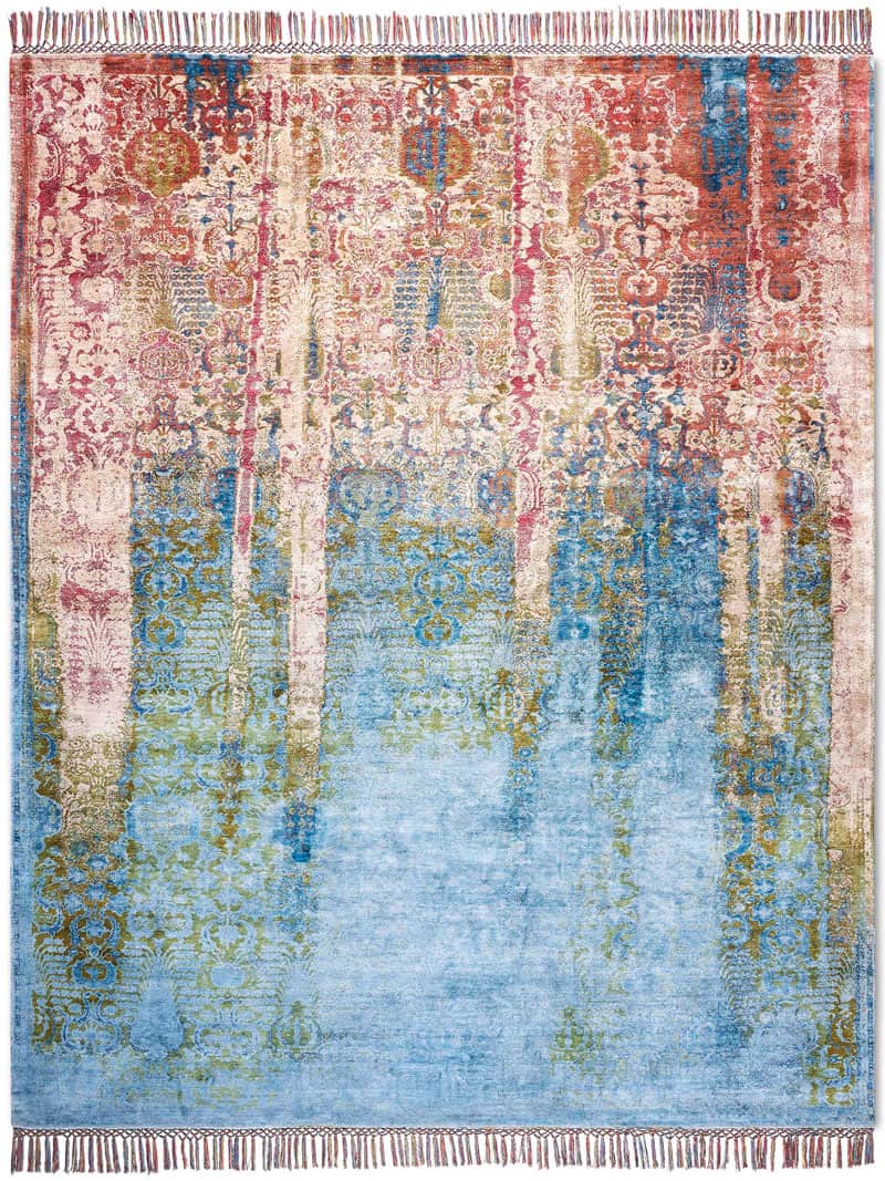 Tapis de luxe noué à la main Woods Strawberry