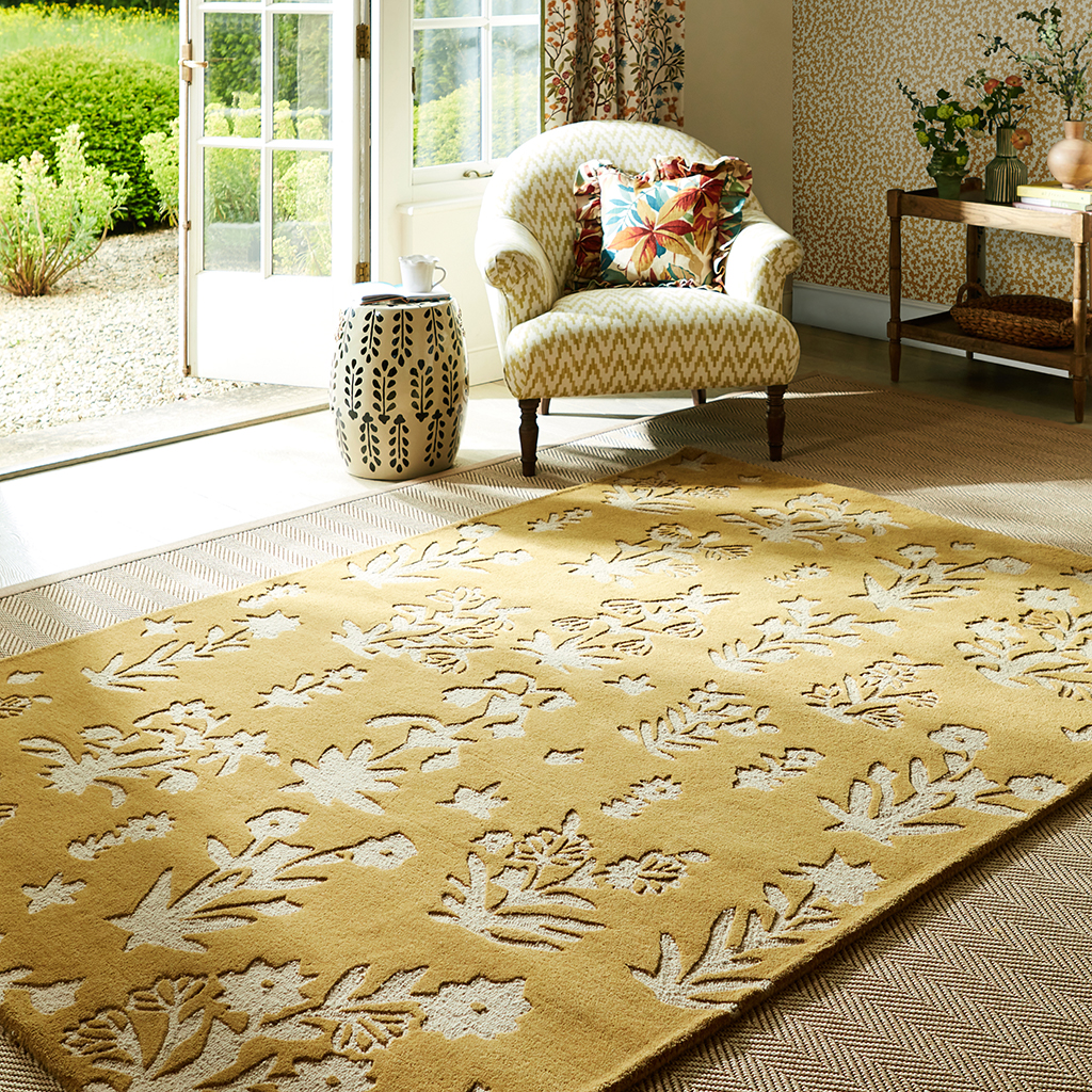 Woodland Glade goud vloerkleed | Maat: 140 × 200 cm