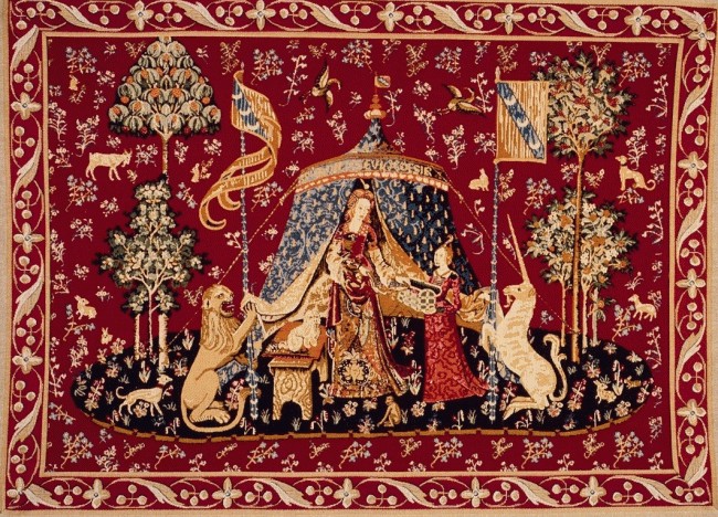 Tapisserie murale À mon seul désir avec bordure