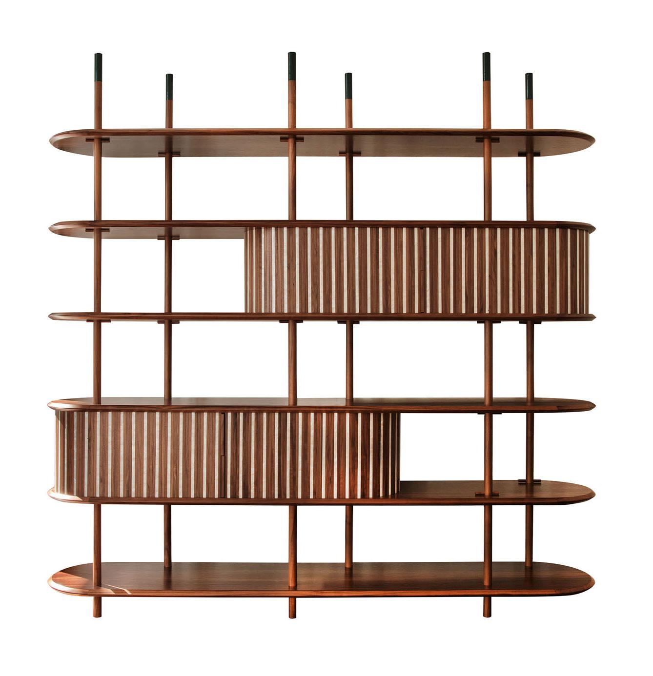 Bibliothèque modulaire moderne en bois massif