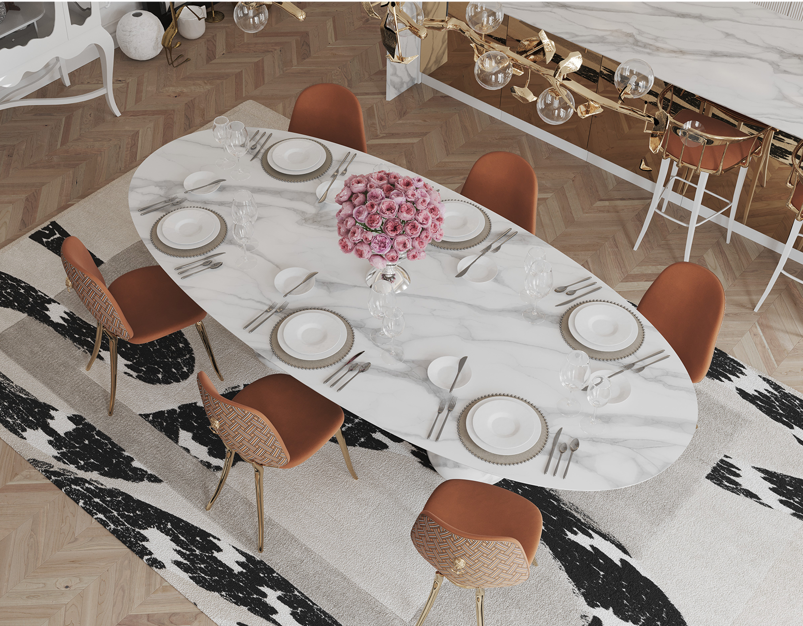 Obsidian ovale XL Estremoz eettafel
