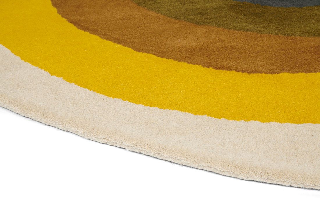 Tapis rond Sunflower jaune | Taille: Ø 150 cm