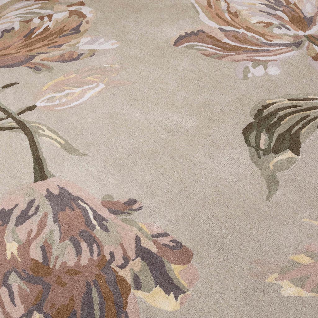 Tapis rond Gosford naturel/vert sauge