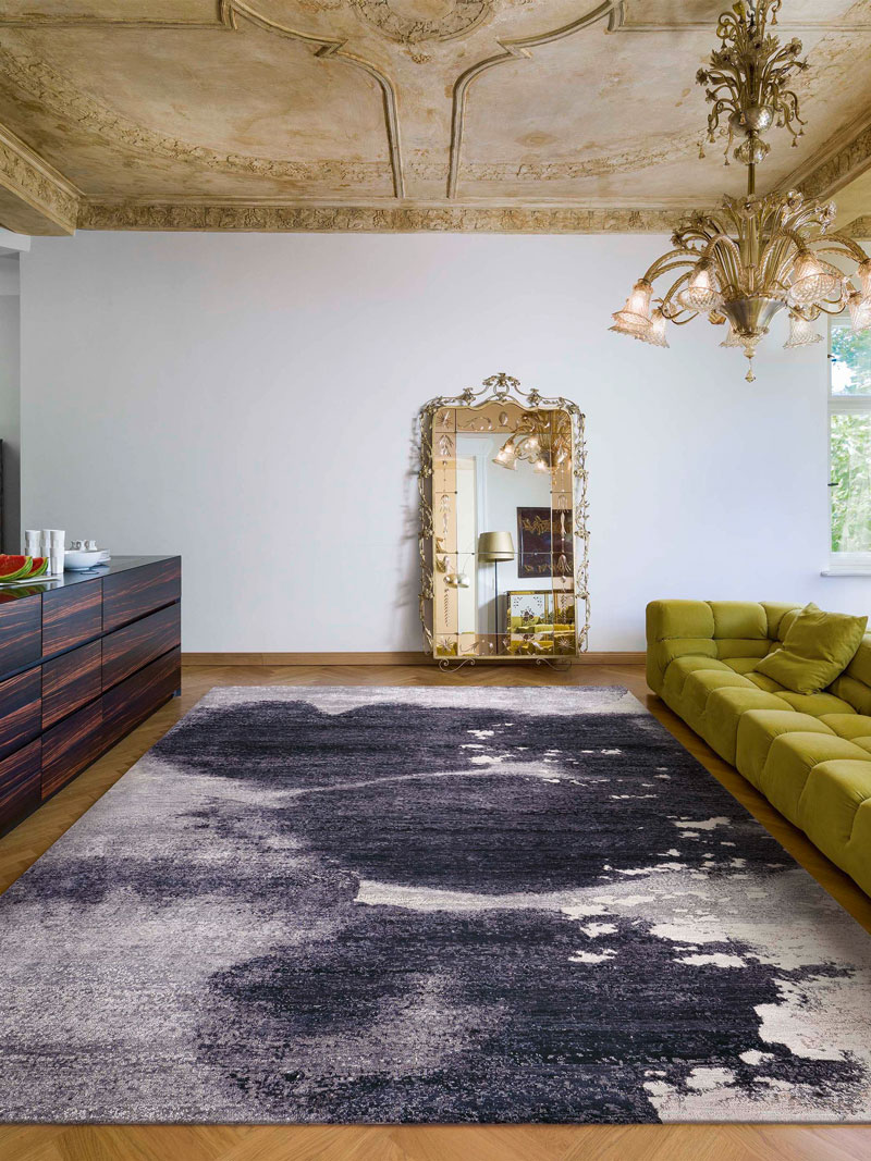 Tapis de luxe fait main Splash Galileo