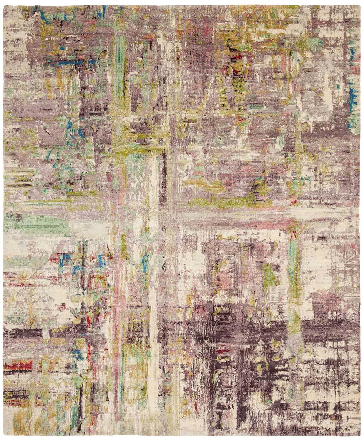 Artwork 24 veelkleurig paars vloerkleed