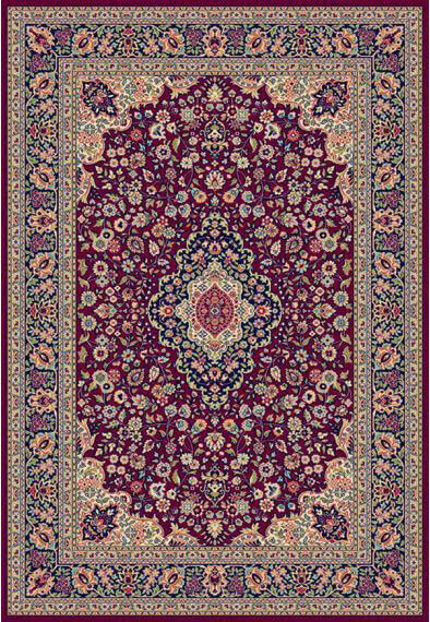 Tapis oriental rouge tissé à la machine | Taille: 137 × 195 cm