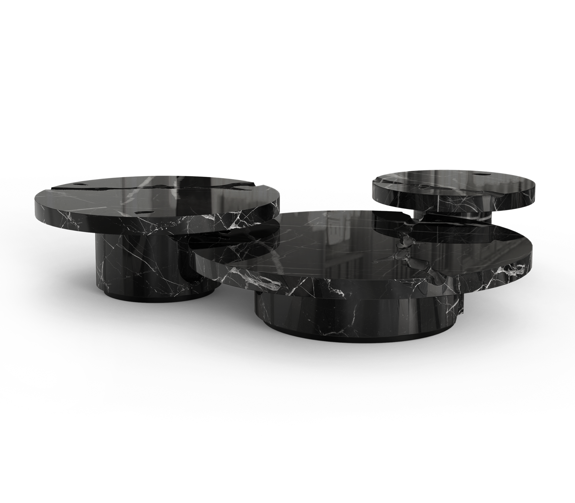 Dominion Nero Marquina 3-delige centertafelset