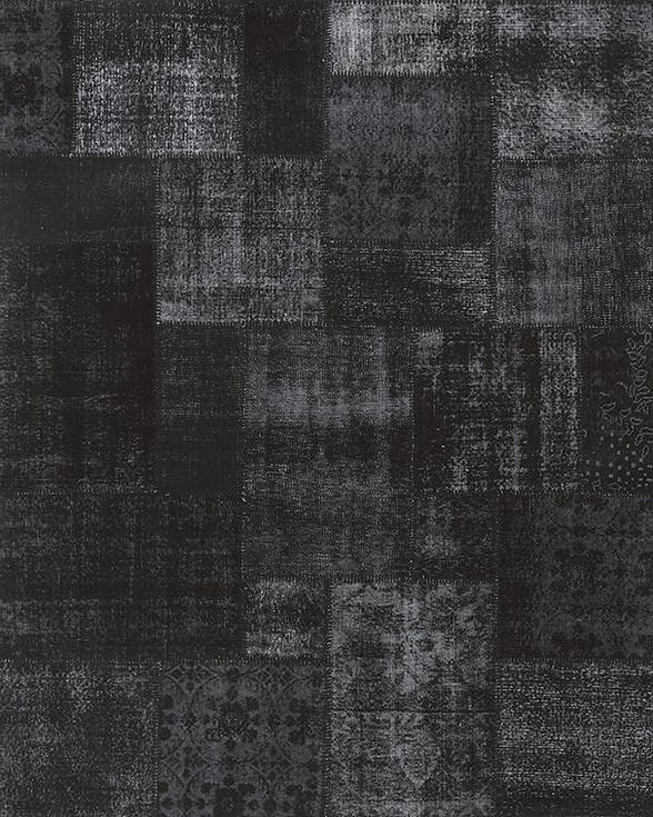 Tapis patchwork noir