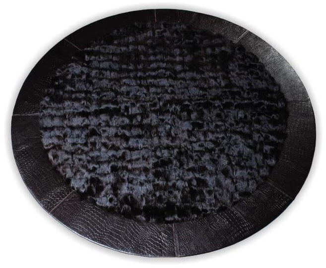 Tapis en fourrure ronde Croco | Taille: Ø 200 cm
