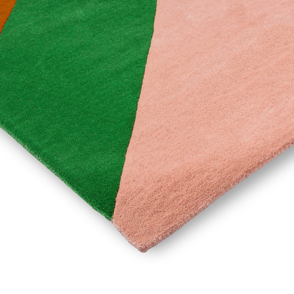 Tapis Sherbet Stripe émeraude/ambre | Taille: 200 × 280 cm