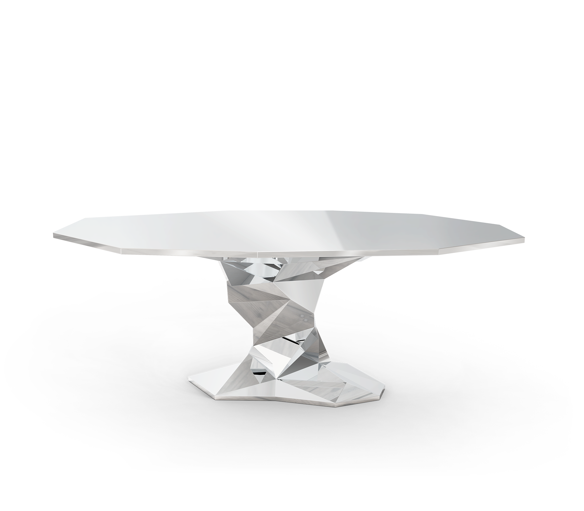 Table à manger luxueuse Bonsai argentée