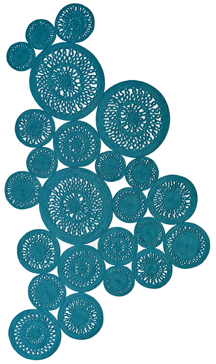 Tapis Rope intérieur/extérieur bleu | Taille: 200 × 300 cm