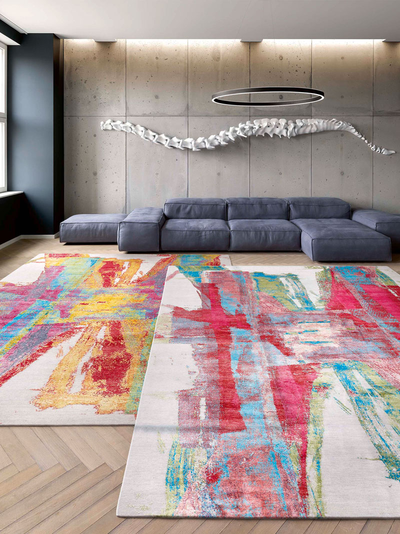 Beach Day handgemaakt luxe vloerkleed
