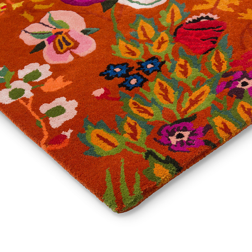 Tapis Wonderland Floral ambre/lavande | Taille: 200 × 280 cm