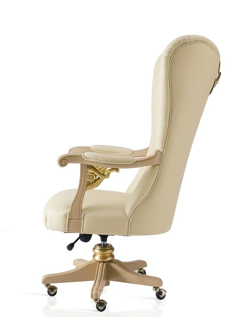 Fauteuil pivotant en cuir Harmony