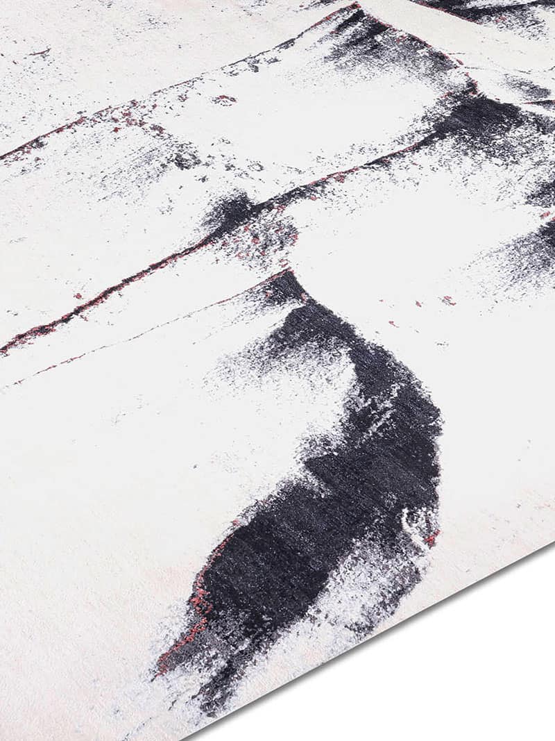 Black & White handgemaakt luxe vloerkleed