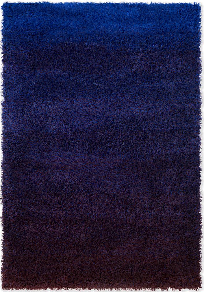 Tapis Shade High bleu électrique/aubergine | Taille: 200 × 300 cm