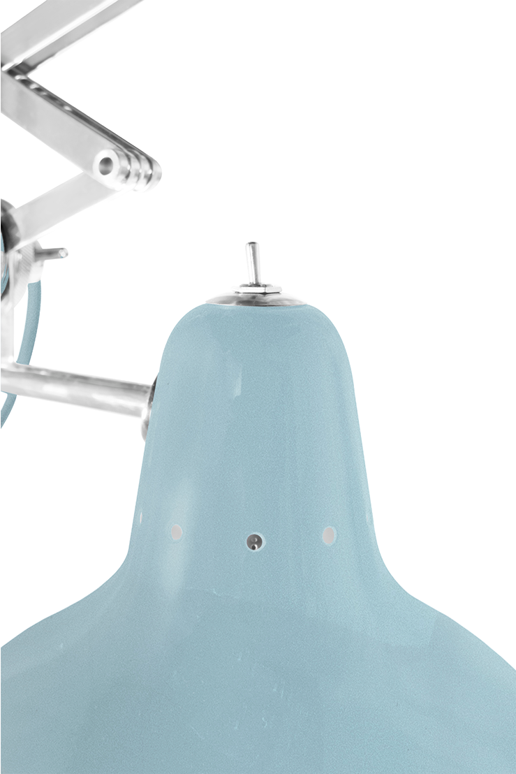 Maanstraal gloed blauwe wandlamp