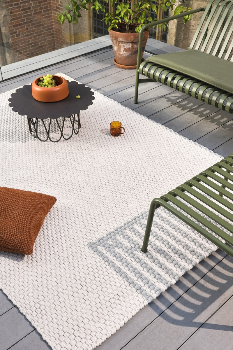Tapis d’extérieur Lace sable blanc