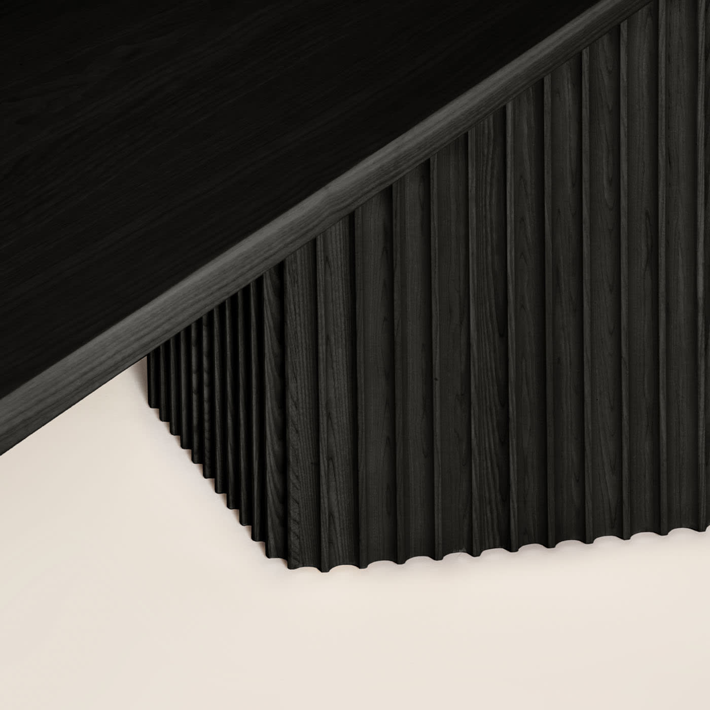 Table en frêne noire Basalto