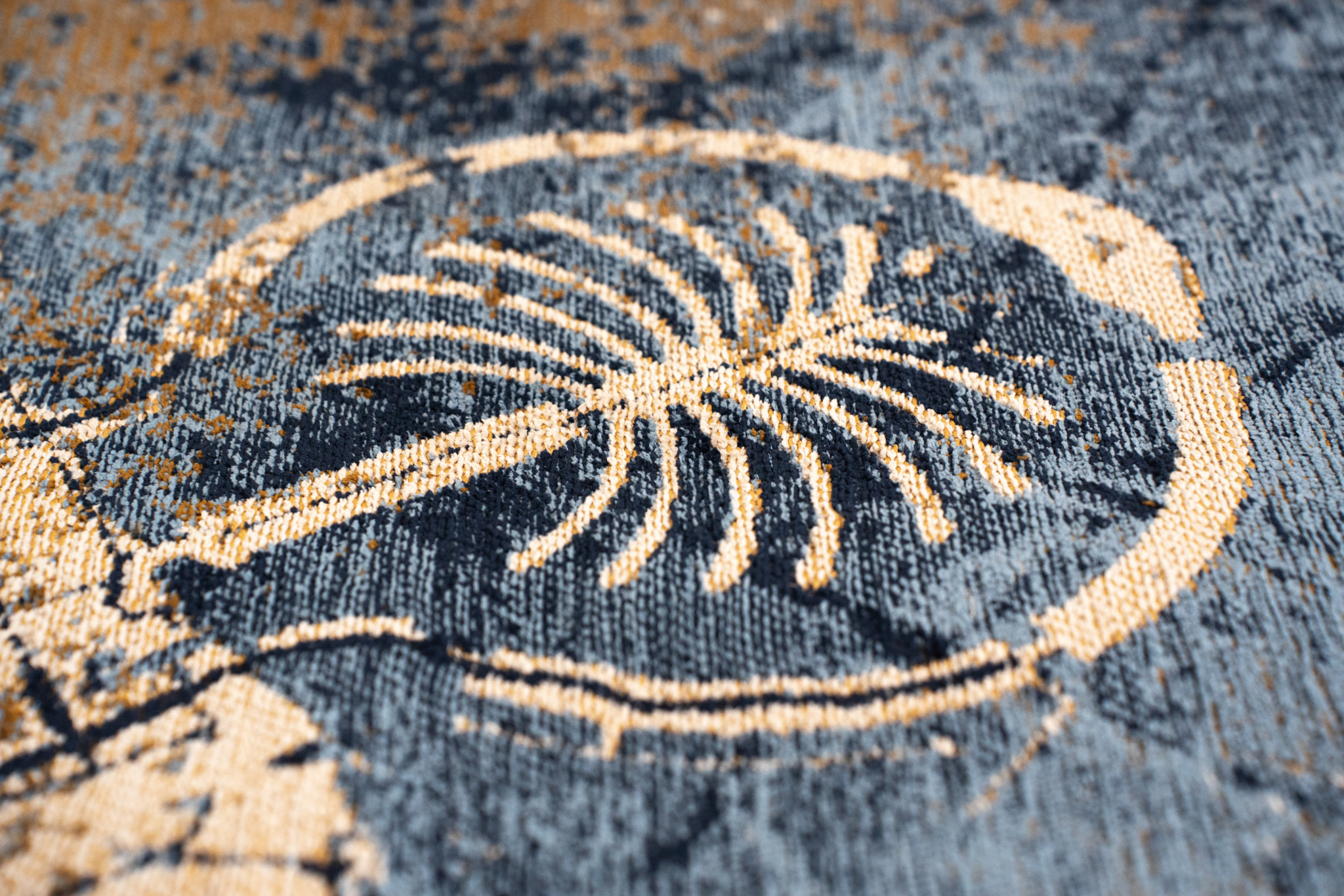 Tapis rond Gold Sea