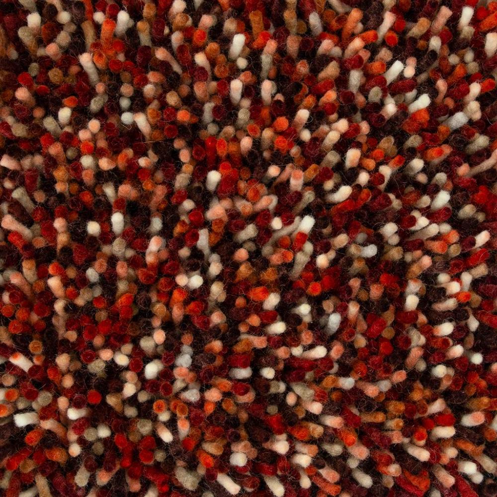 Tapis Pop-Art rouge en feutre à poils longs