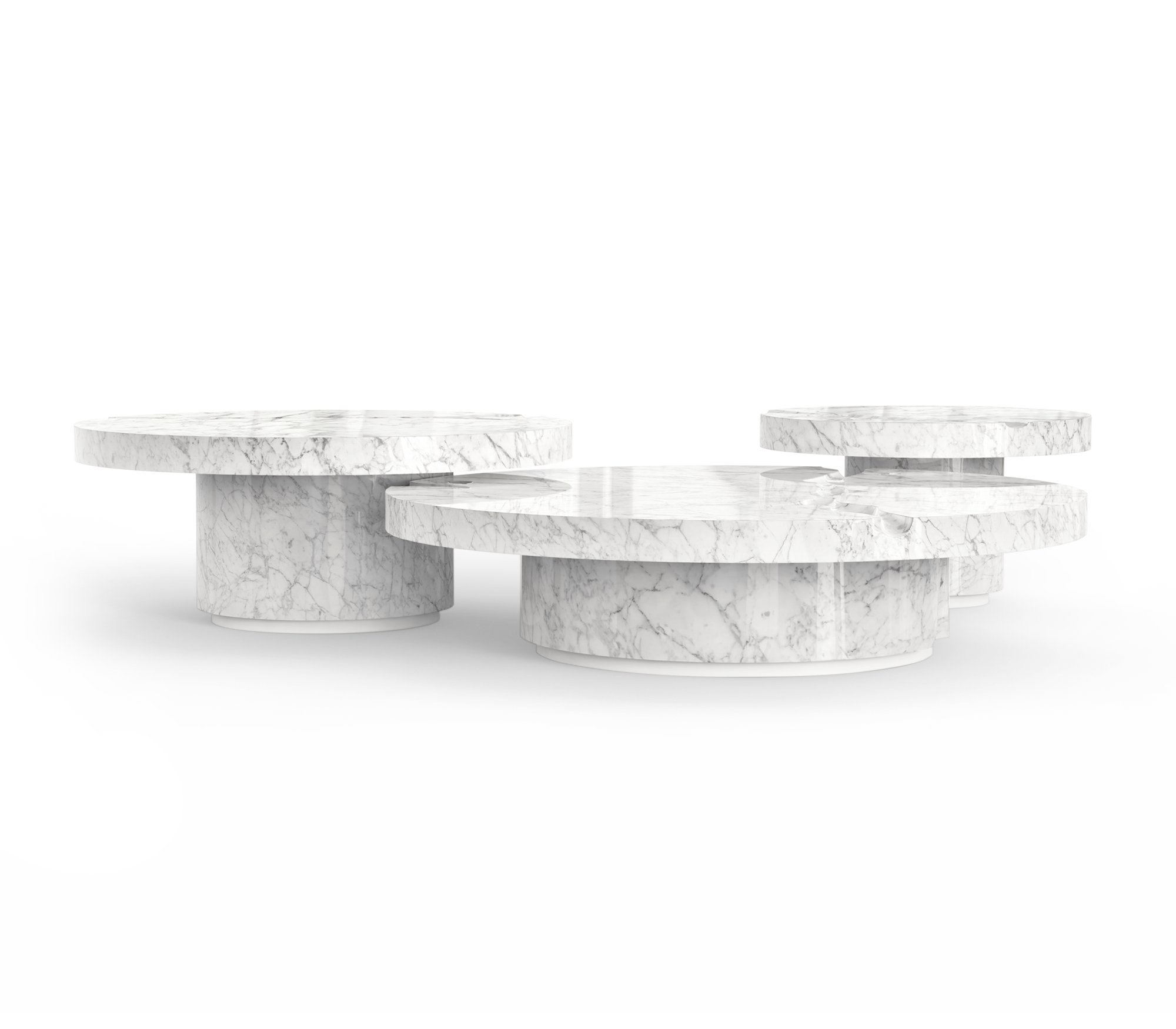 Dominion Carrara marmer 3-delige centertafelset