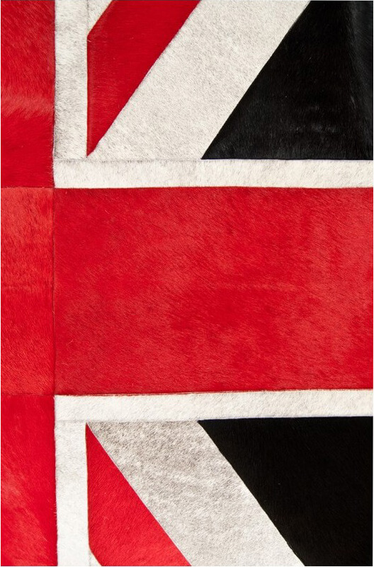 Tapis en peau de vache Union Jack | Taille: 135 × 185 cm