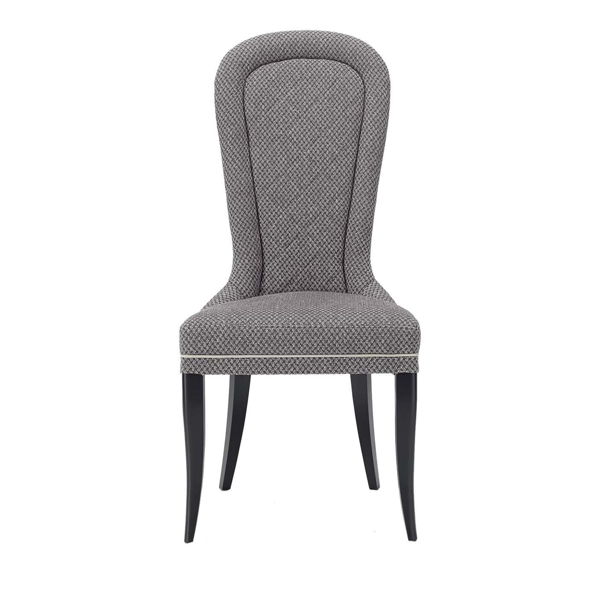 Chaise grise artisanale