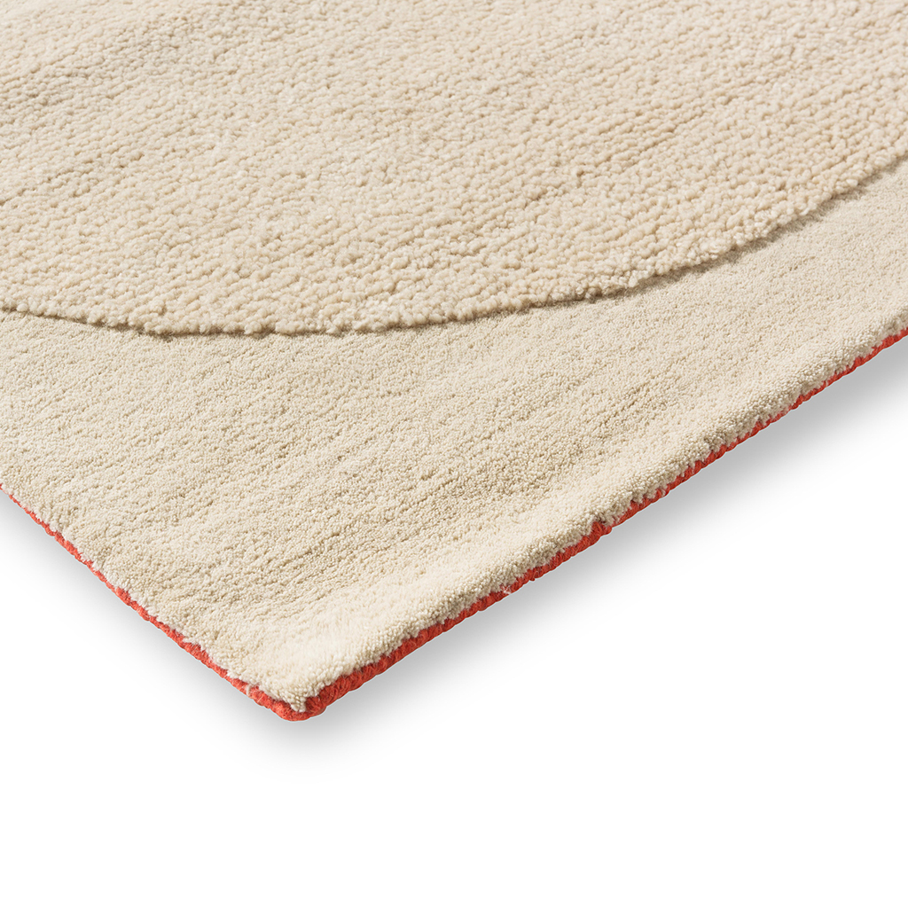 Tapis en laine designer Solid Stem écru
