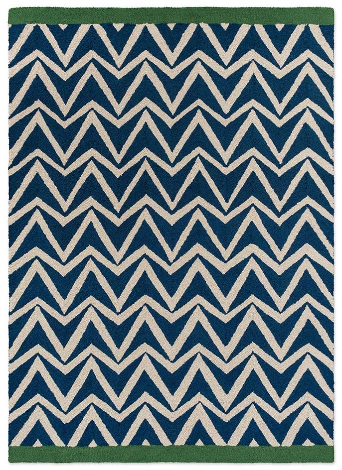 Dhurrie blauw outdoor tapijt | Maat: 250 × 350 cm